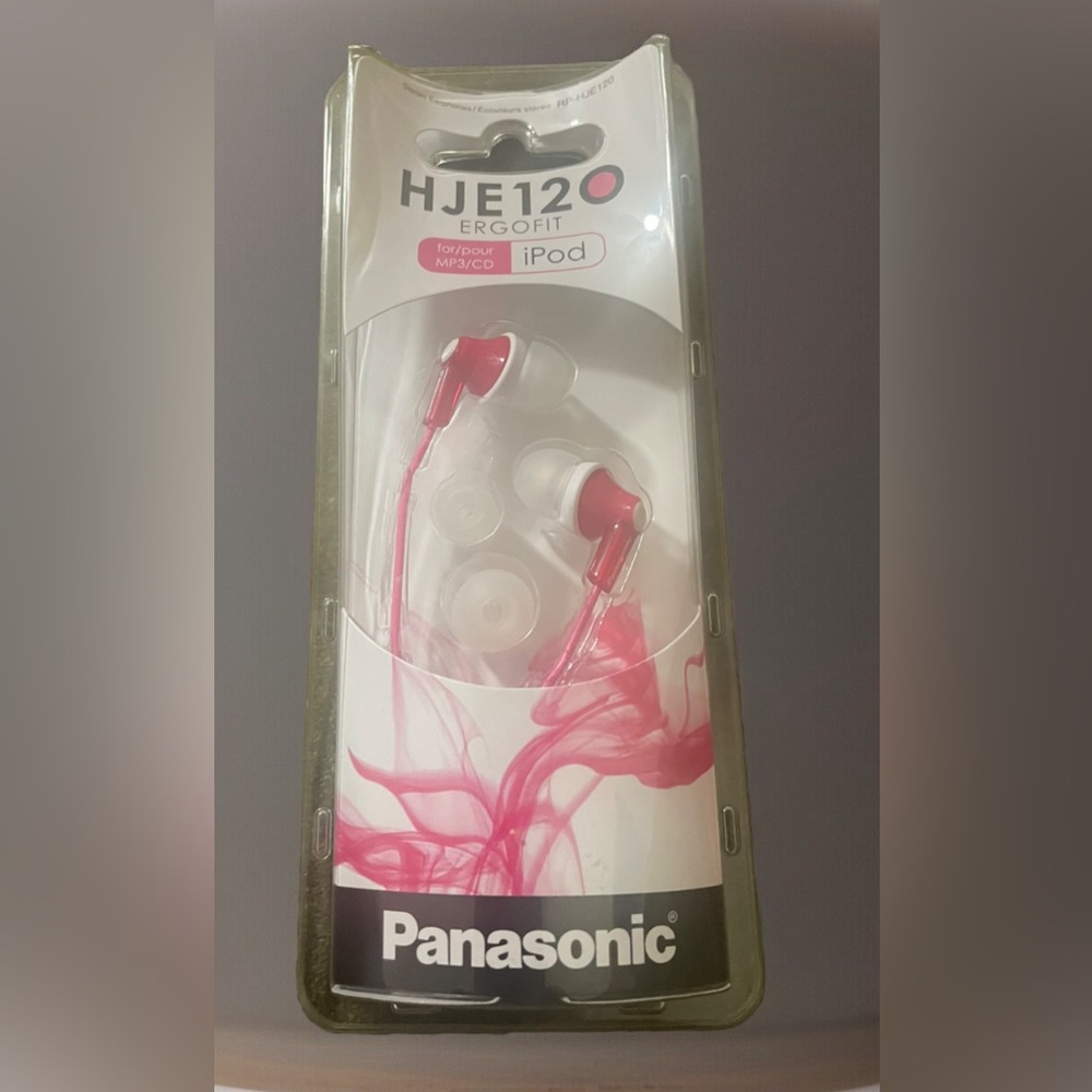 Panasonic RP-HJE120 ErgoFit Earbuds for iPod Pink NEW